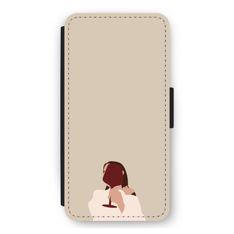I drink wine: iPhone 12 Pro Max Flip Hoesje