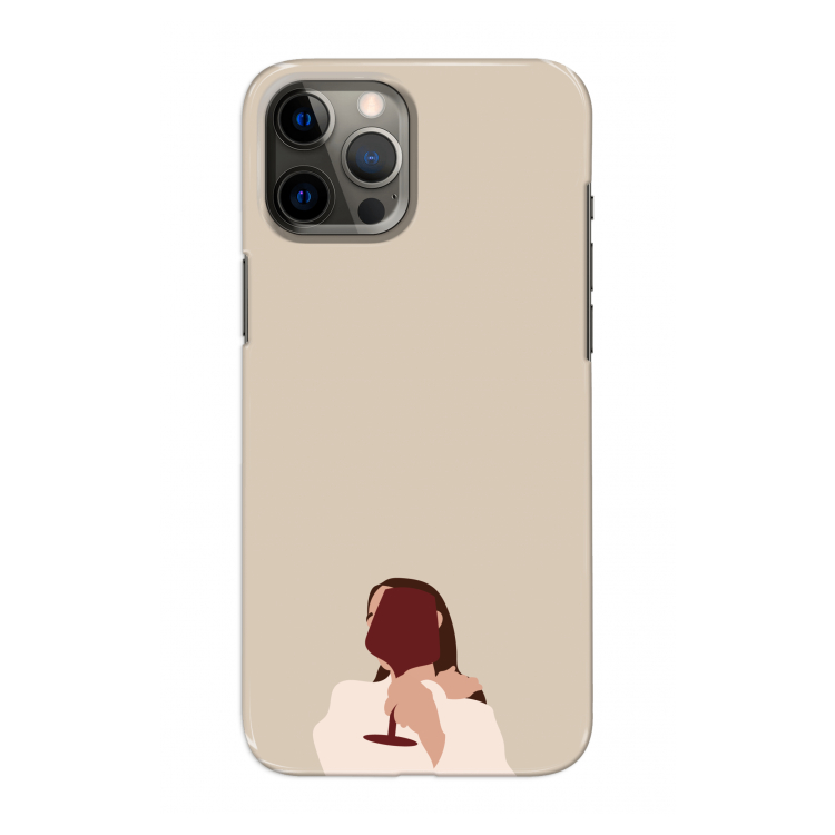 I drink wine: Volledig geprint iPhone 12 Pro Max Hoesje