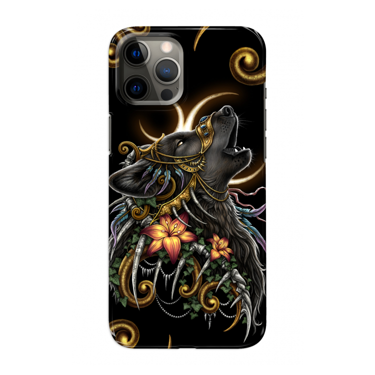 Huilende Wolf: Volledig geprint iPhone 12 Pro Max Hoesje