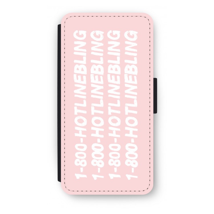 Hotline bling pink: iPhone 7 Plus Flip Hoesje