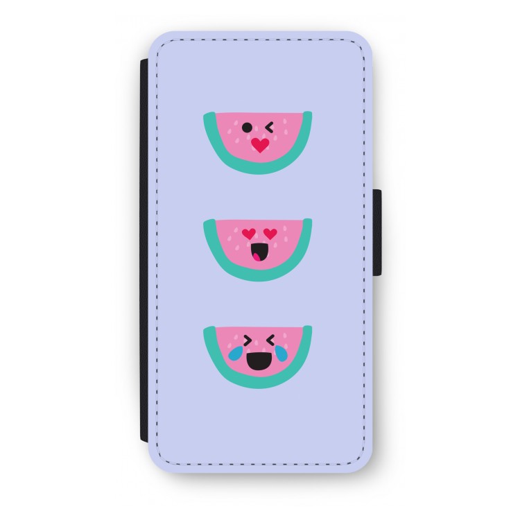 Smiley watermeloen: iPhone 7 Plus Flip Hoesje