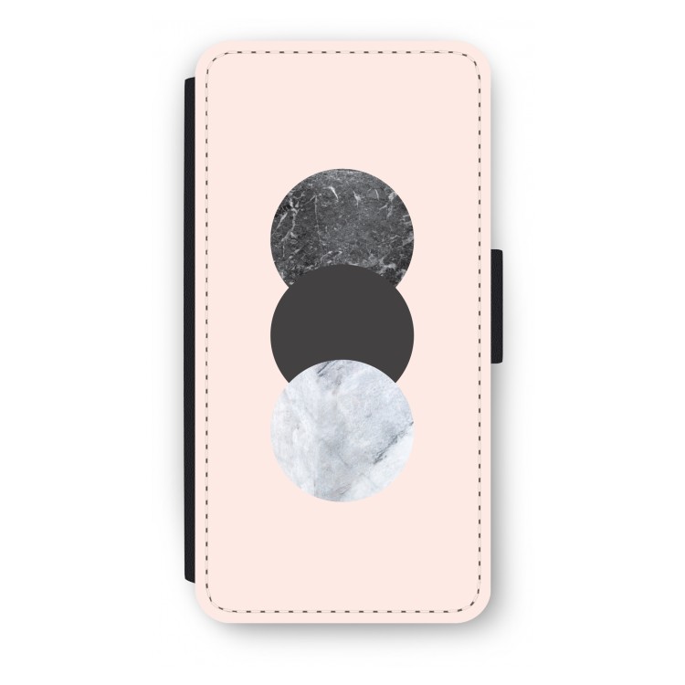 Marmeren cirkels: iPhone 7 Plus Flip Hoesje