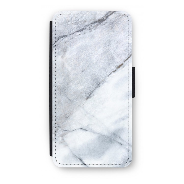 Witte marmer: iPhone 7 Plus Flip Hoesje