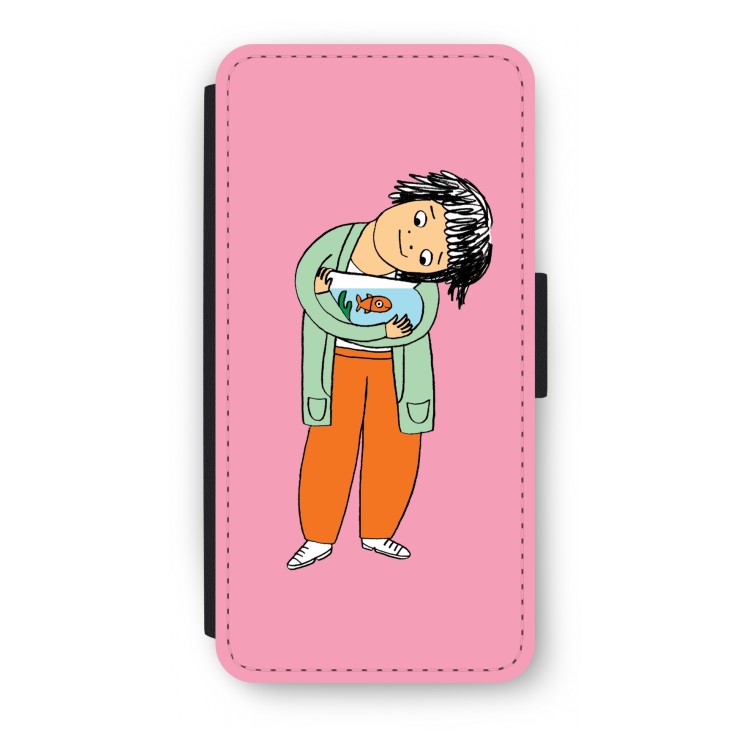 Visknuffel: iPhone 7 Flip Hoesje