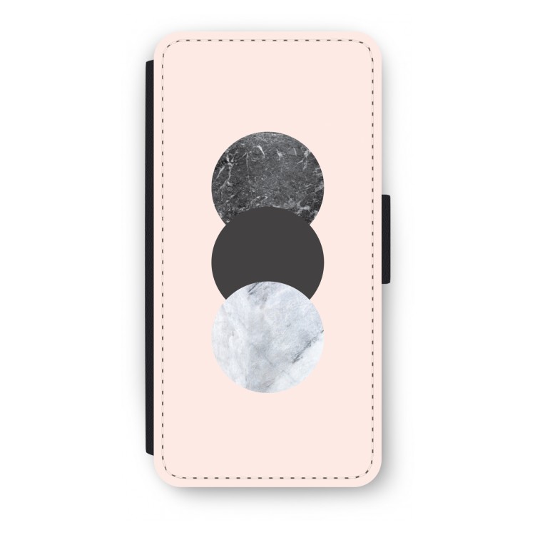 Marmeren cirkels: iPhone 7 Flip Hoesje