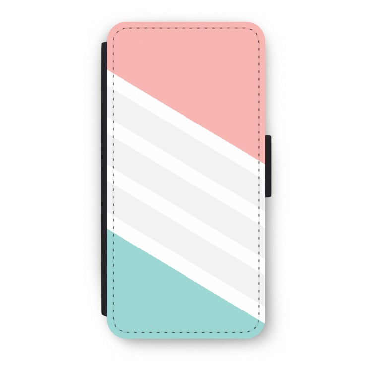 Strepen pastel: iPhone 7 Flip Hoesje