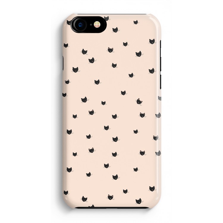 Kleine kattenkopjes: Volledig Geprint iPhone 7 Hoesje