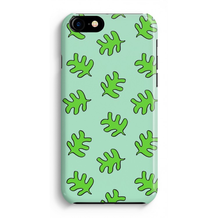 Groene blaadjes: Volledig Geprint iPhone 7 Hoesje