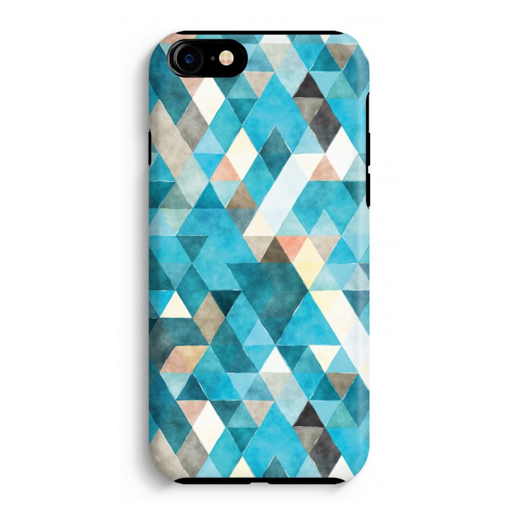 Gekleurde driehoekjes blauw: iPhone 7 Tough Case