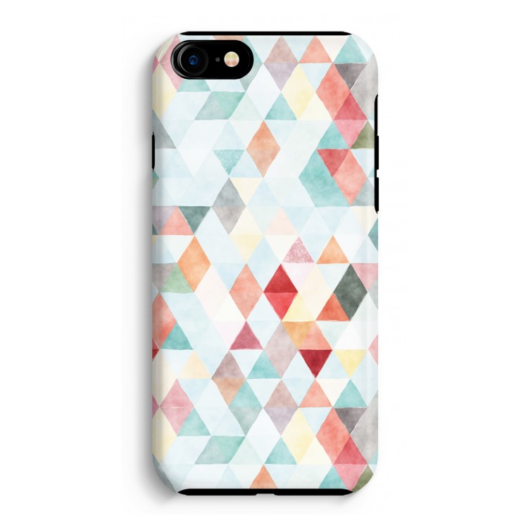 Gekleurde driehoekjes pastel: iPhone 7 Tough Case