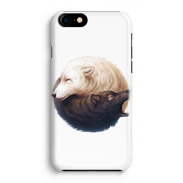 Yin Yang Wolves: Volledig Geprint iPhone 7 Hoesje