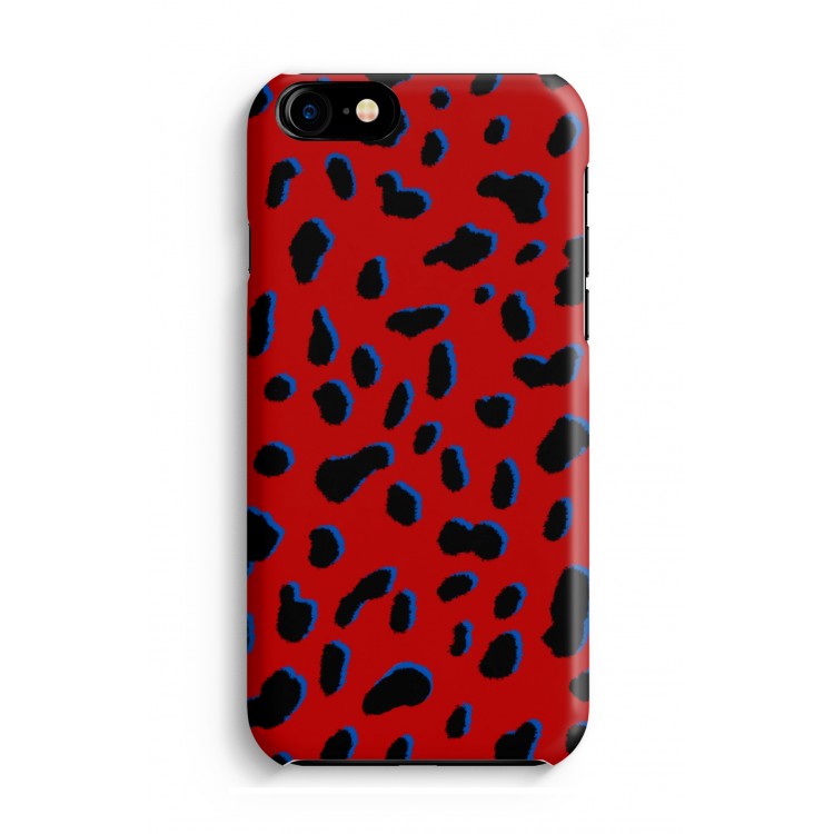 Red Leopard: Volledig Geprint iPhone 7 Hoesje