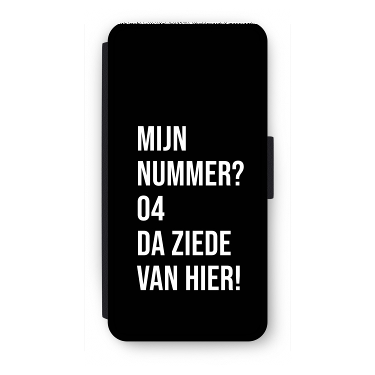 Da ziede van hier - Zwart: iPhone 7 Flip Hoesje