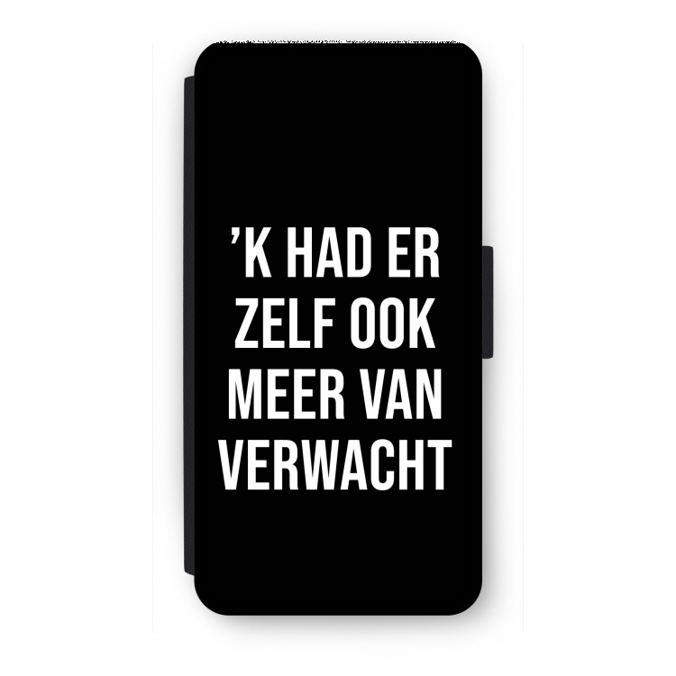 Meer verwacht - Zwart: iPhone 7 Flip Hoesje