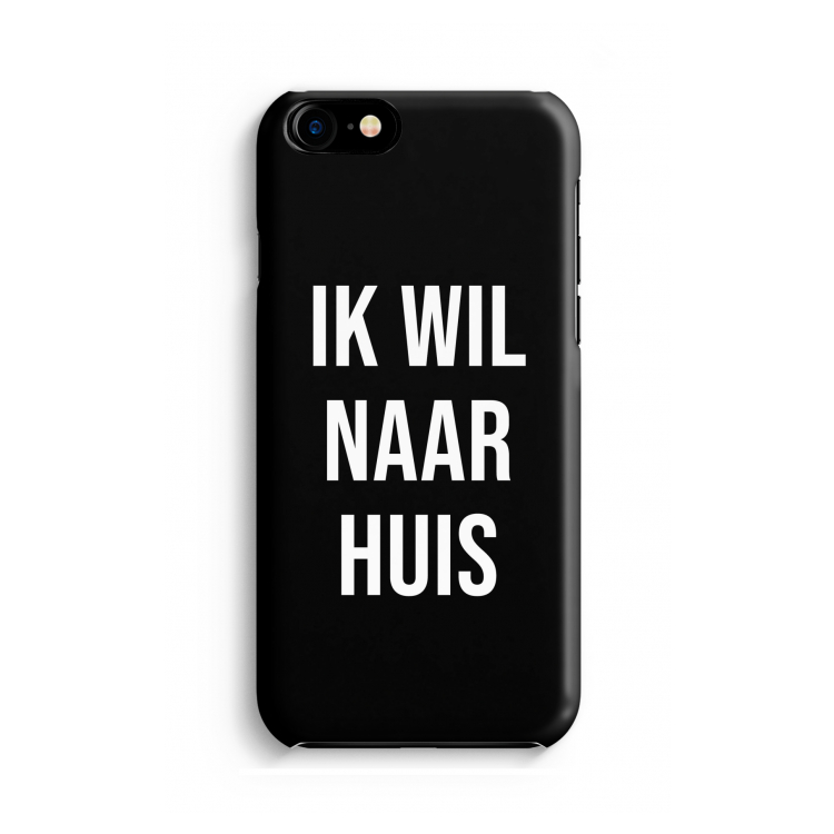 Ik wil naar huis - Zwart: Volledig Geprint iPhone 7 Hoesje