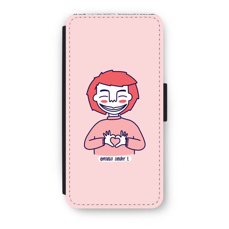 Hartje: iPhone 7 Flip Hoesje