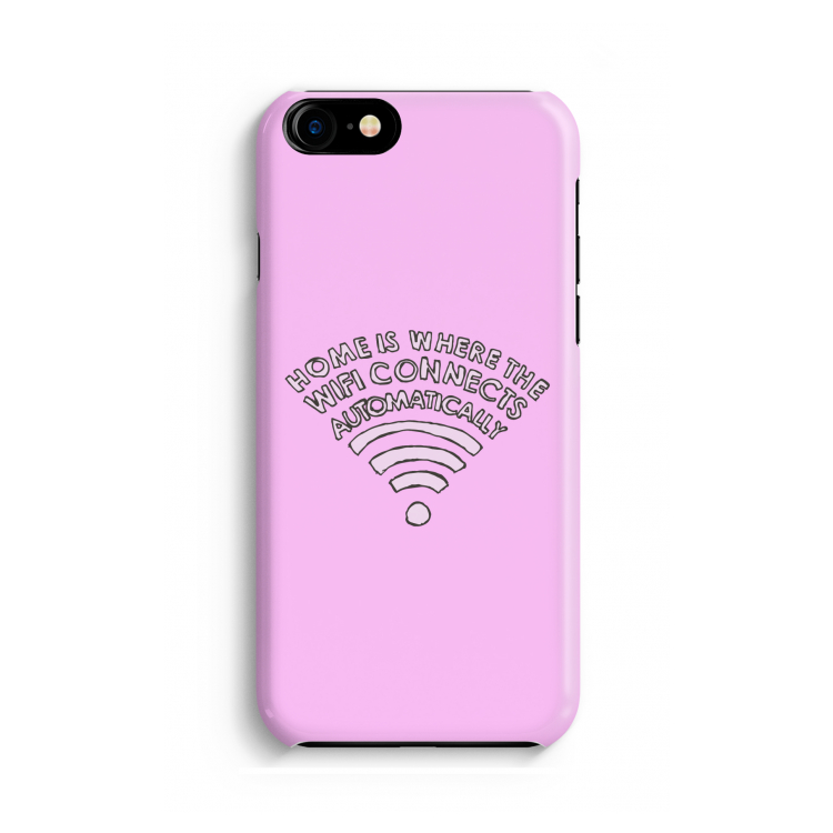 Home Is Where The Wifi Is: Volledig Geprint iPhone 7 Hoesje