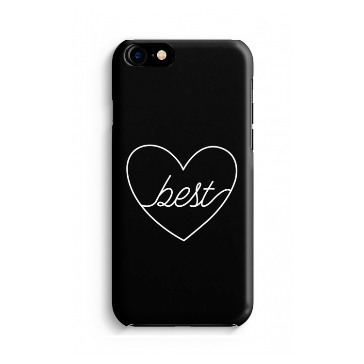 Best heart black: Volledig Geprint iPhone 7 Hoesje