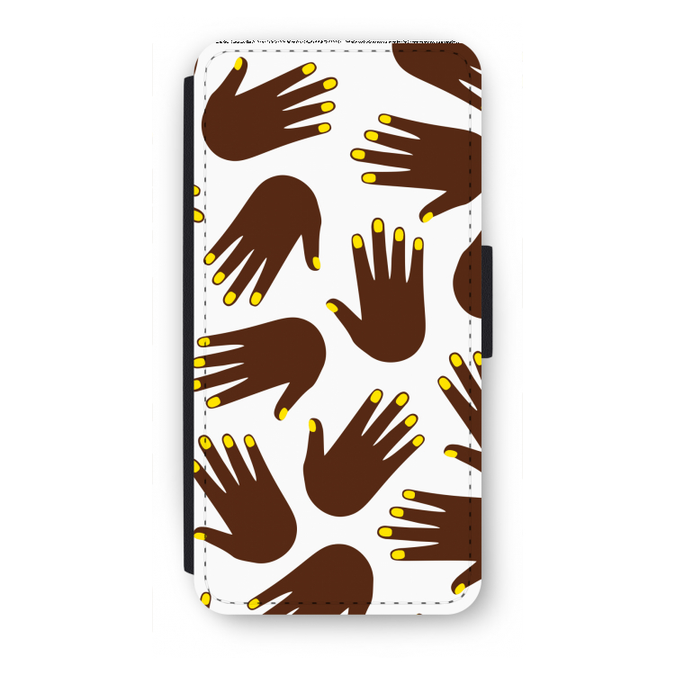 Hands dark: iPhone 7 Flip Hoesje