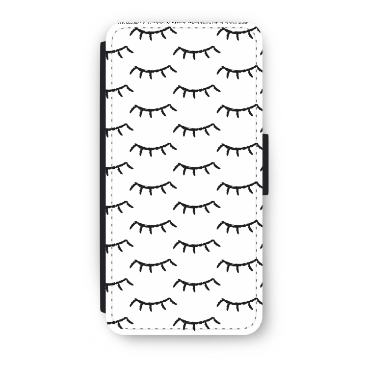 Wimpers: iPhone 7 Flip Hoesje