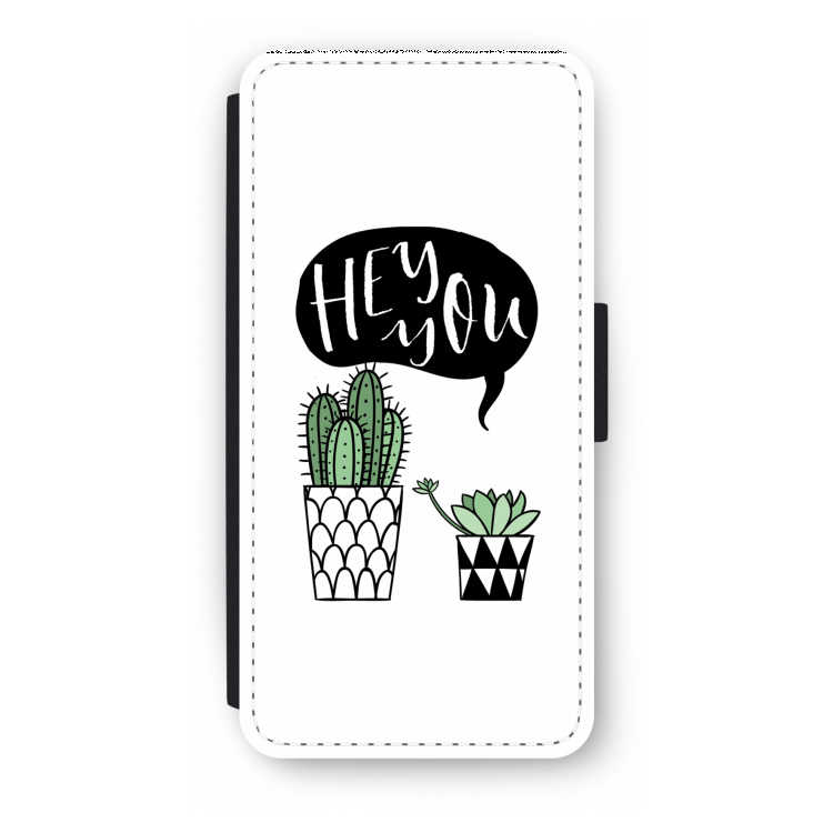 Hey you cactus: iPhone 7 Flip Hoesje