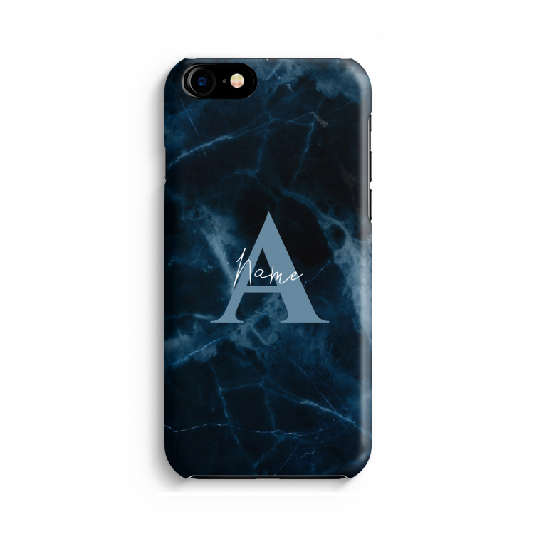Midnight Marble: Volledig Geprint iPhone 7 Hoesje