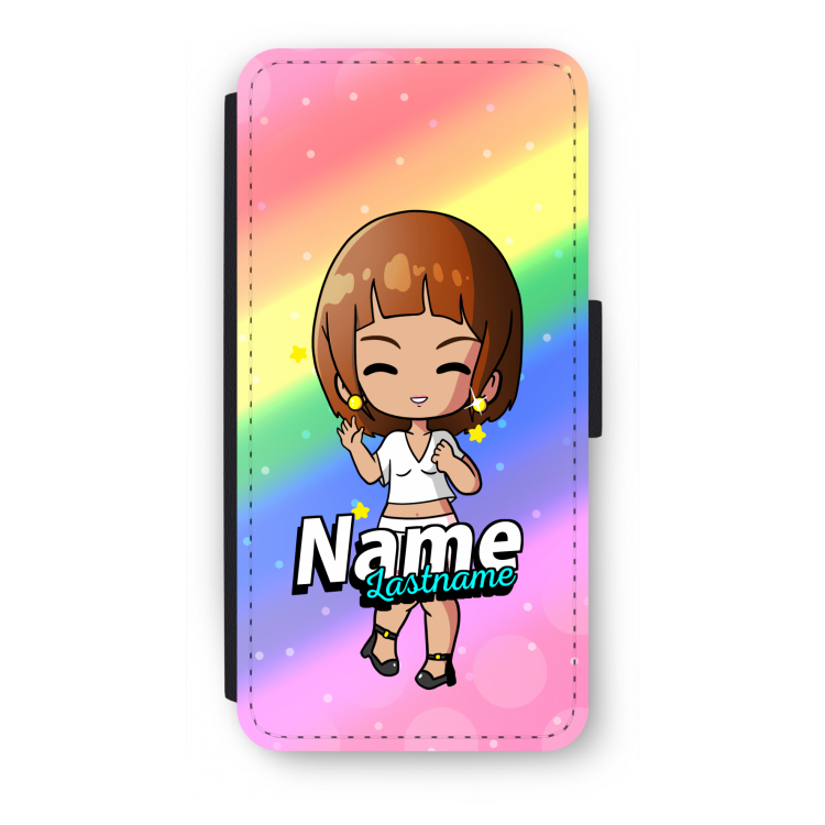 Chibi Maker vrouw: iPhone 7 Flip Hoesje