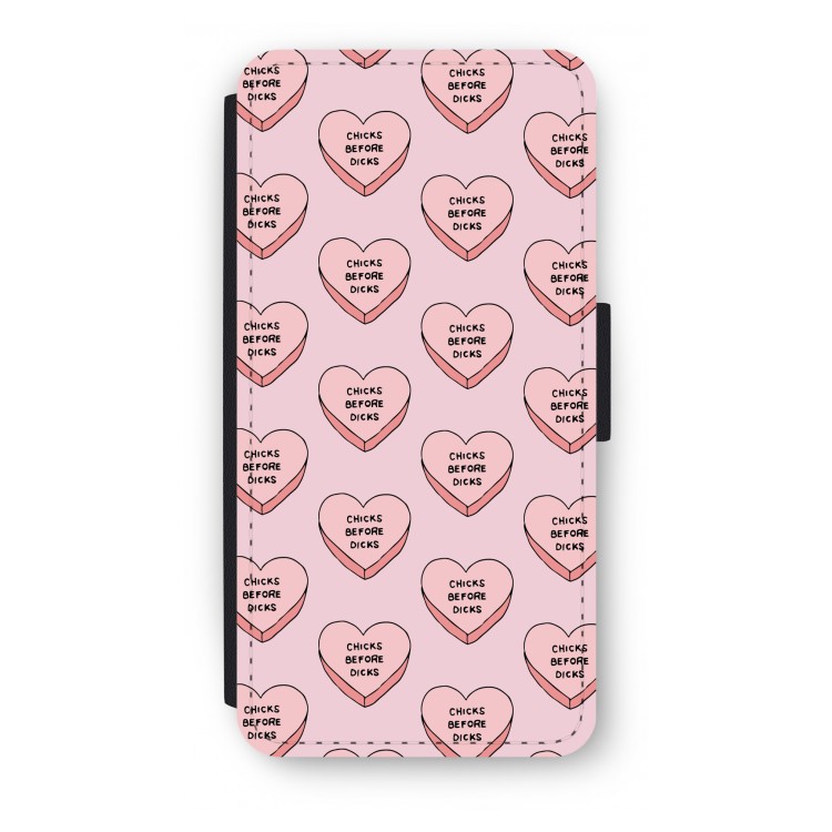 Chicks before dicks: iPhone 7 Plus Flip Hoesje