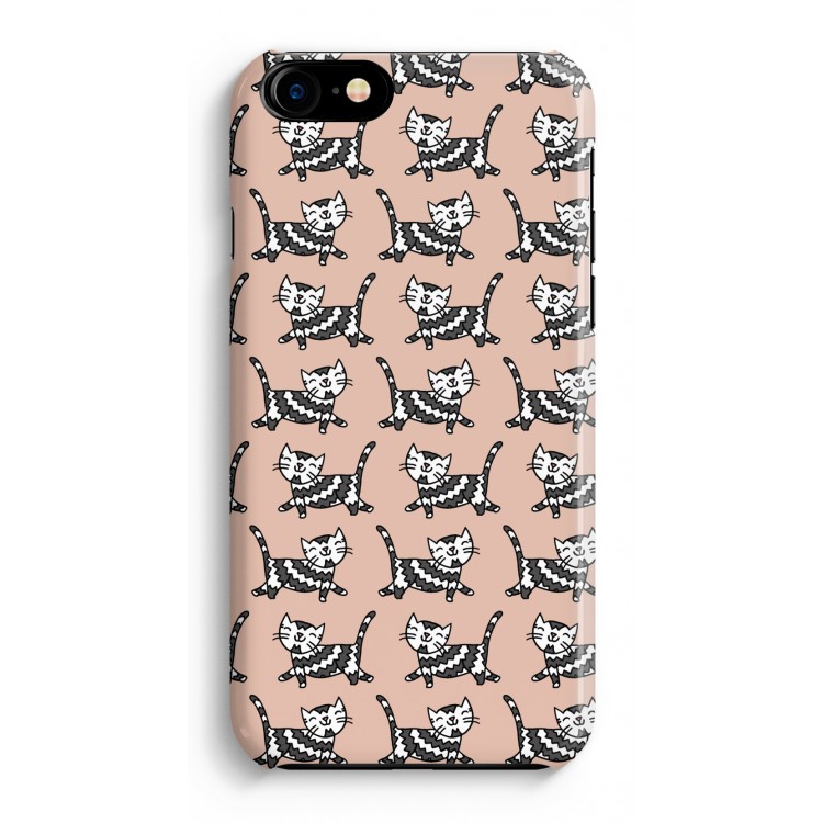 Zwarte poes: Volledig Geprint iPhone 7 Plus Hoesje
