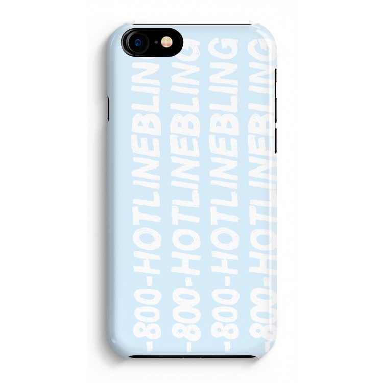 Hotline bling blue: Volledig Geprint iPhone 7 Plus Hoesje