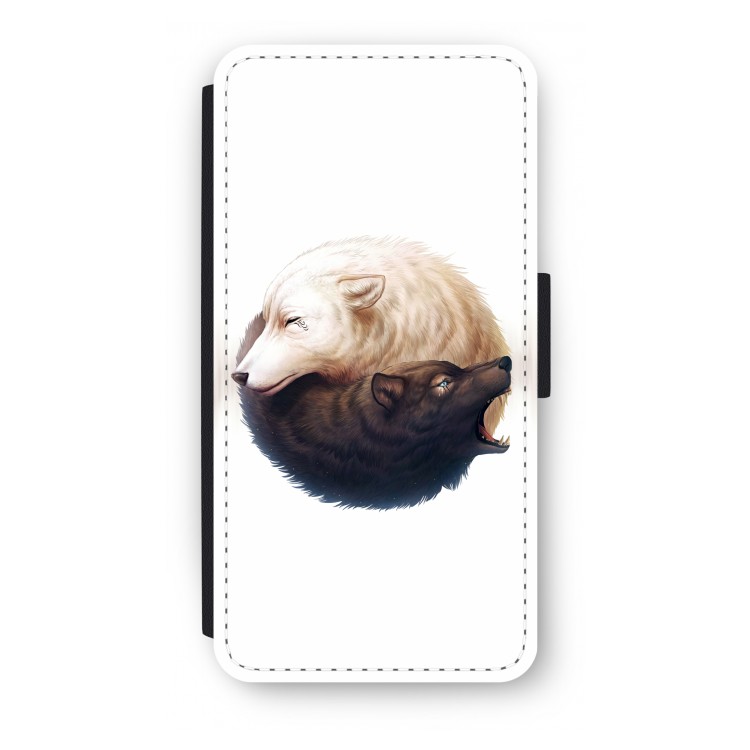 Yin Yang Wolves: iPhone 7 Plus Flip Hoesje