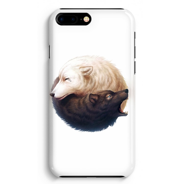 Yin Yang Wolves: Volledig Geprint iPhone 7 Plus Hoesje