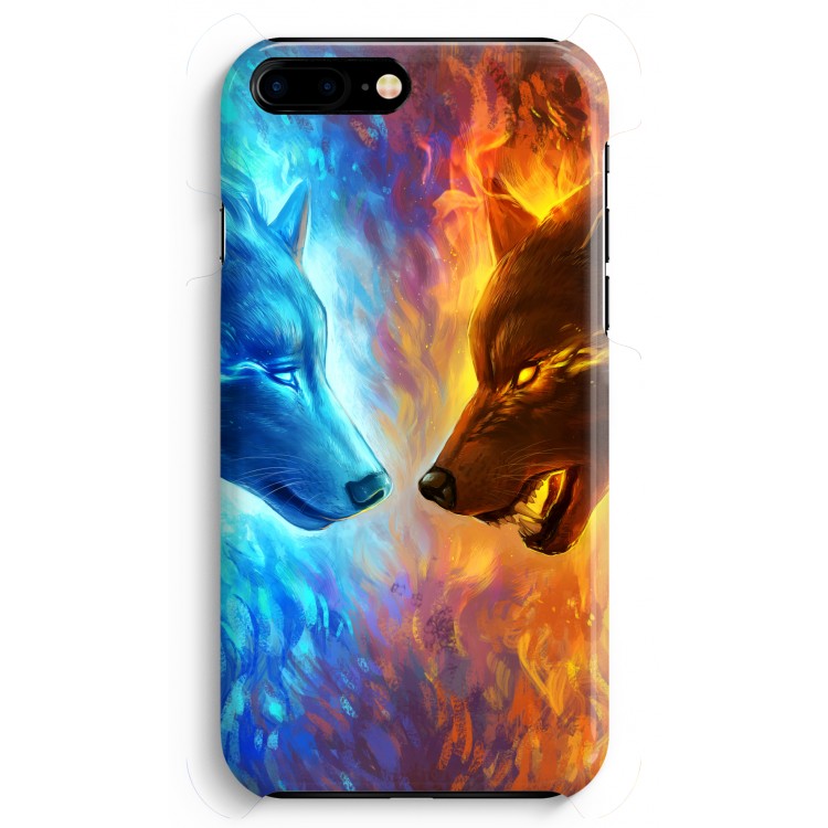 Fire & Ice: Volledig Geprint iPhone 7 Plus Hoesje