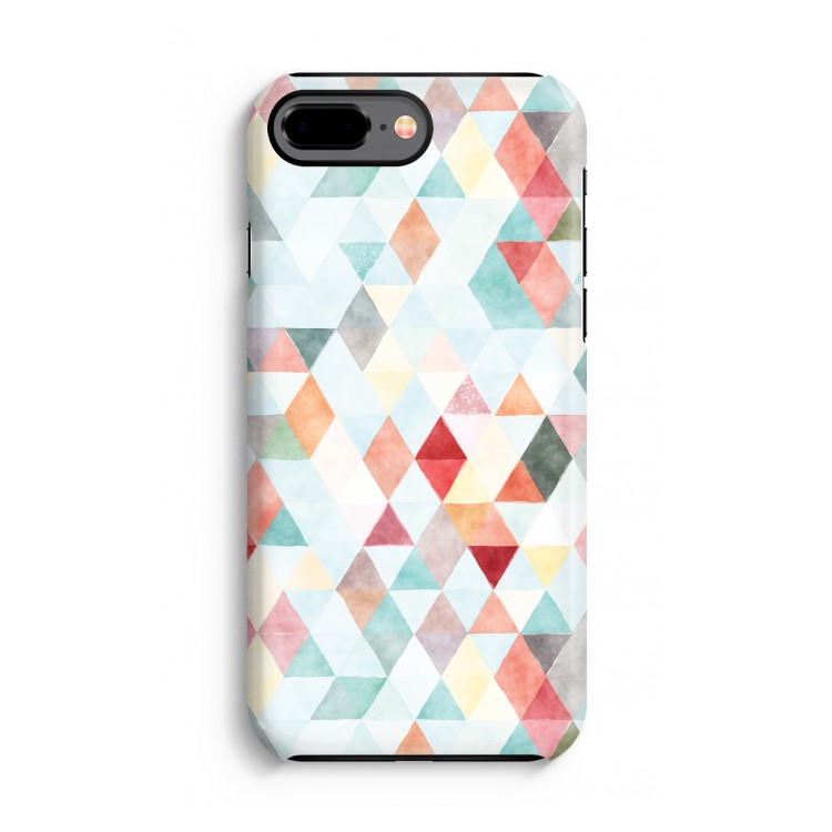Gekleurde driehoekjes pastel: iPhone 7 Plus Tough Case