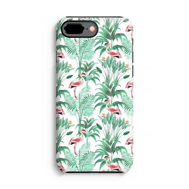 Flamingo bladeren: iPhone 7 Plus Tough Case