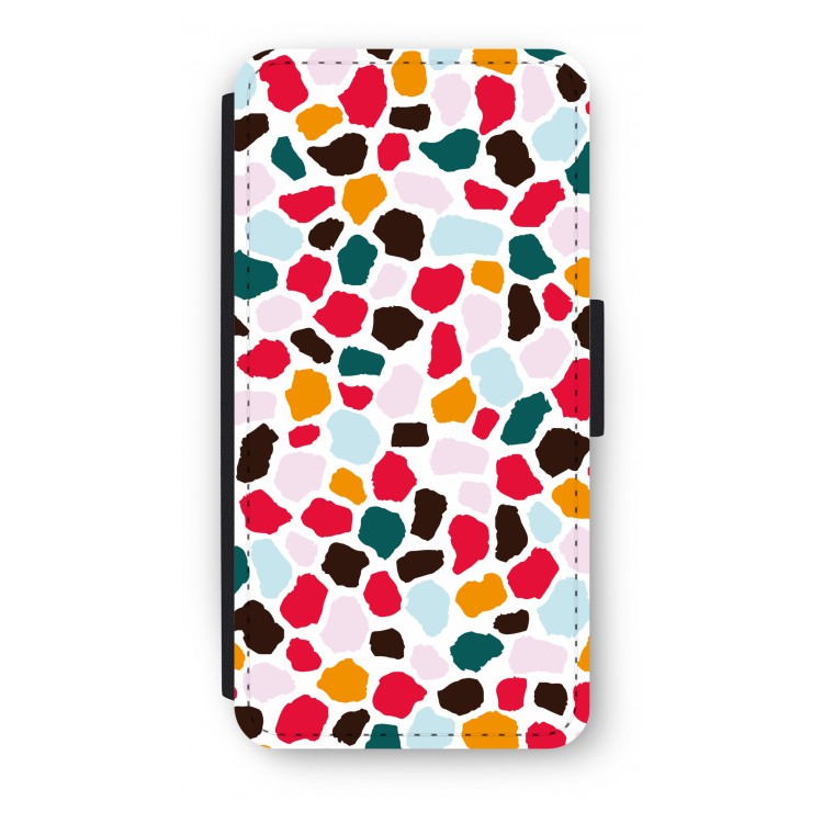 Colored Giraffe: iPhone 7 Plus Flip Hoesje