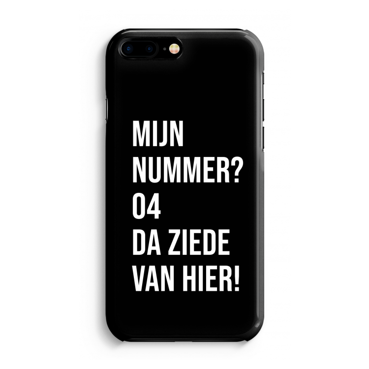 Da ziede van hier - Zwart: Volledig Geprint iPhone 7 Plus Hoesje