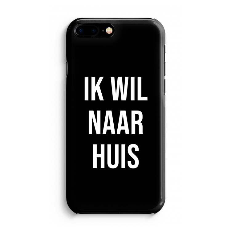 Ik wil naar huis - Zwart: Volledig Geprint iPhone 7 Plus Hoesje