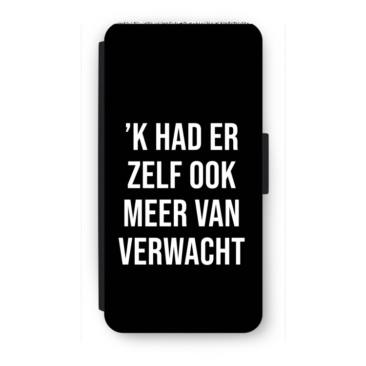 Meer verwacht - Zwart: iPhone 7 Plus Flip Hoesje