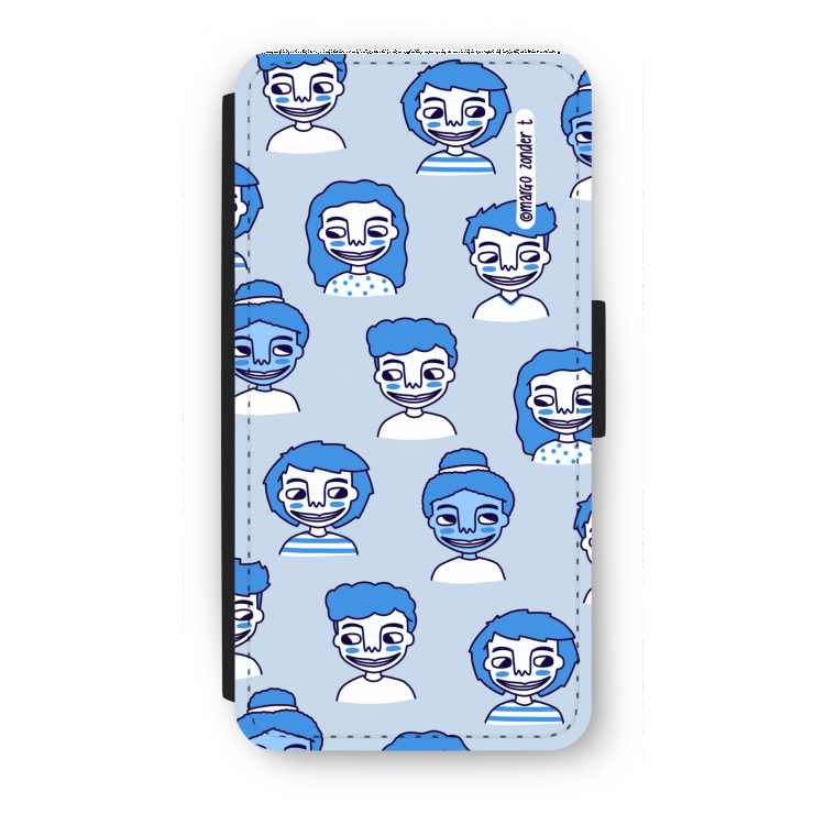 Gezichtjes: iPhone 7 Plus Flip Hoesje