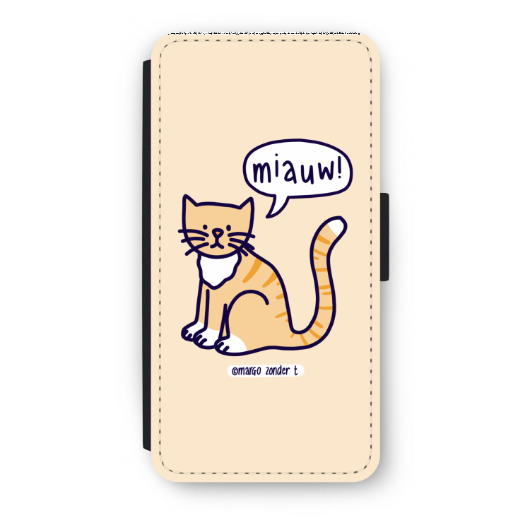 Miauw: iPhone 7 Plus Flip Hoesje