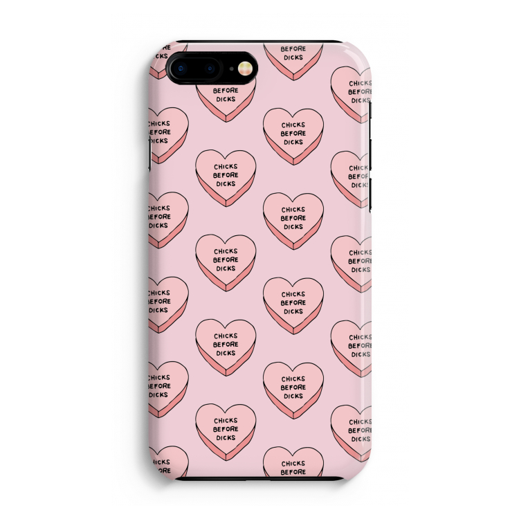 Chicks before dicks: Volledig Geprint iPhone 7 Plus Hoesje