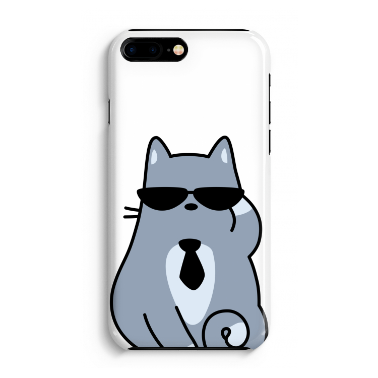Cool cat: Volledig Geprint iPhone 7 Plus Hoesje