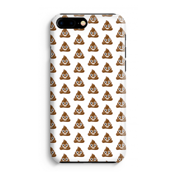 Poop emoji: Volledig Geprint iPhone 7 Plus Hoesje
