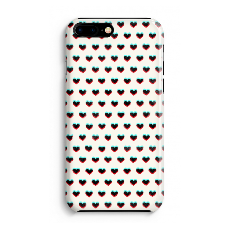 Hartjes: Volledig Geprint iPhone 7 Plus Hoesje