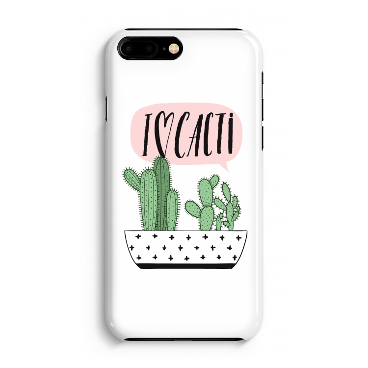 I love cacti: Volledig Geprint iPhone 7 Plus Hoesje