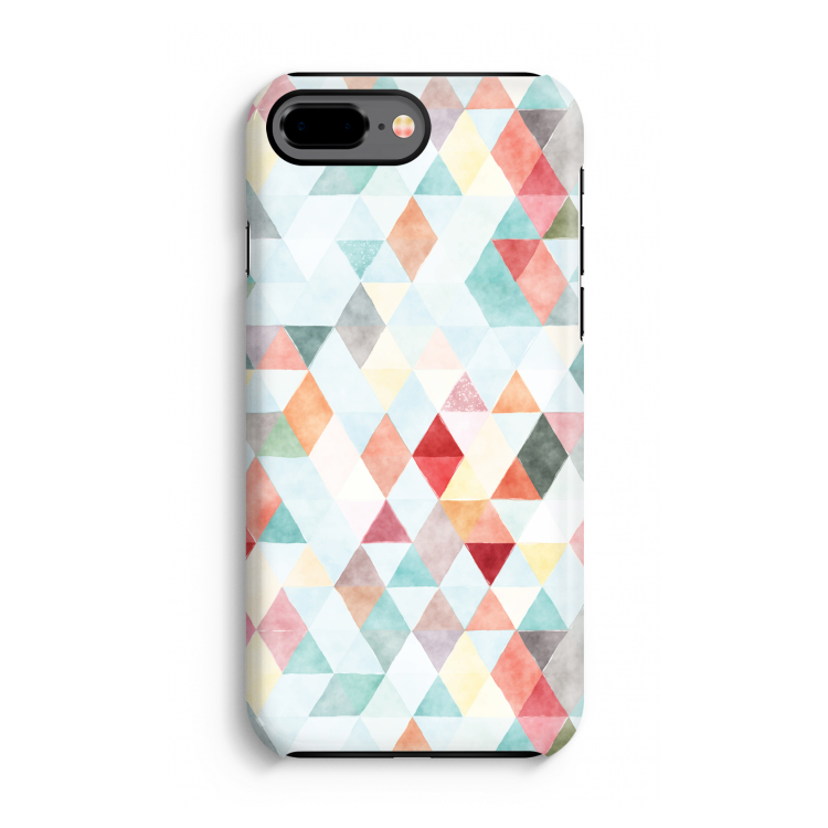 Gekleurde driehoekjes pastel: iPhone 7 Plus Tough Case