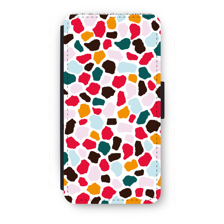 Colored Giraffe: iPhone 7 Plus Flip Hoesje