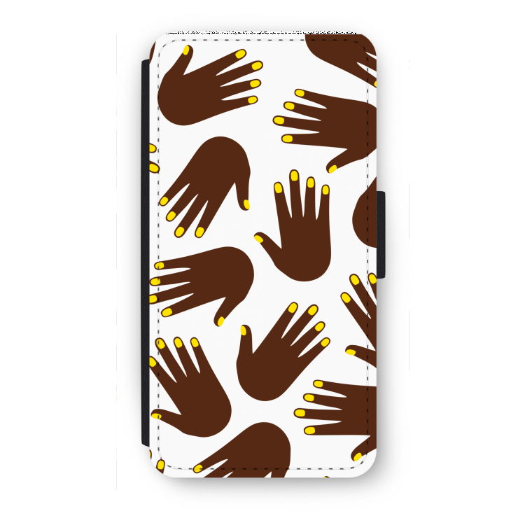 Hands dark: iPhone 7 Plus Flip Hoesje