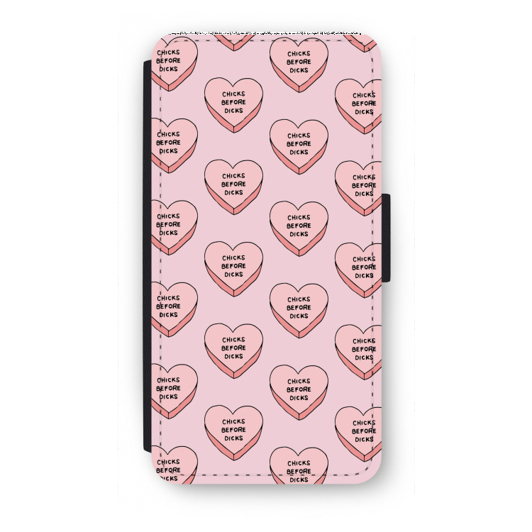 Chicks before dicks: iPhone 7 Plus Flip Hoesje